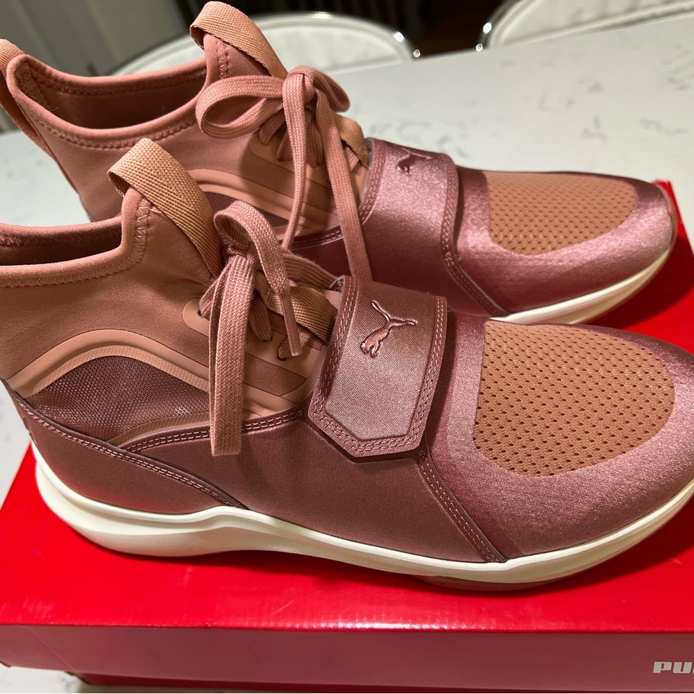 Puma Phenom Wn’s Cameo Brown-Whisper White Women’s High Top Sneakers Size US 10 - Picture 2 of 8